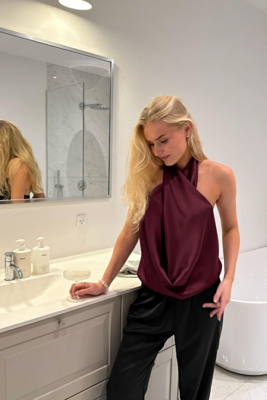 BYIC - Hollyic Wrap Top A2553 - Bordeaux T-shirts 