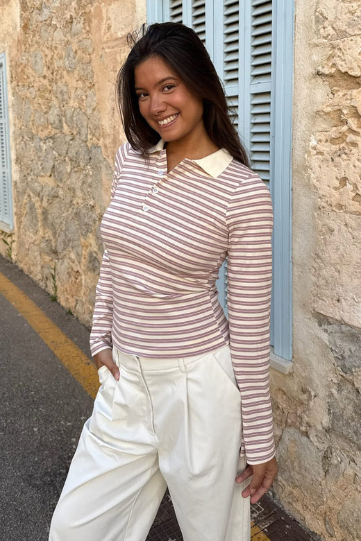 BYIC - Livaic Polo A23982 - Lavender Stripes