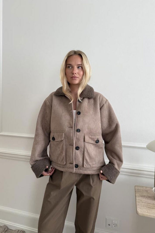 BYIC - Siaic Teddy Jacket A23664 - Light Brown Jakker 