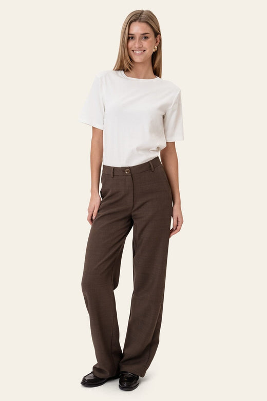 BYIC - Signatureic Wide Pants A2586 - Dark Brown