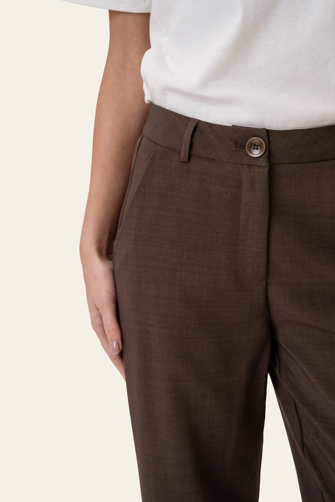 BYIC - Signatureic Wide Pants A2586 - Dark Brown