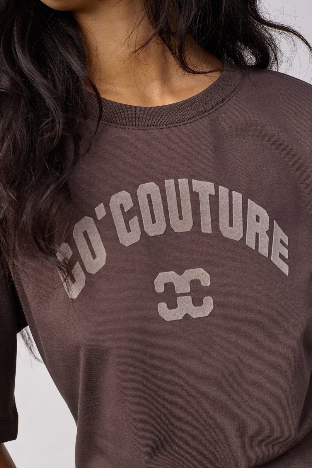 Co´Couture - 43013 Zengacc Tee O-Neck 500108 - 20003 - Dark Brown