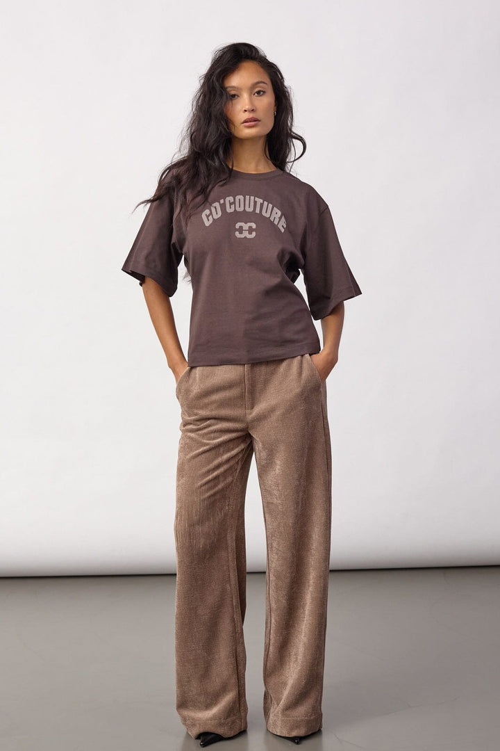 Co´Couture - 43013 Zengacc Tee O-Neck 500108 - 20003 - Dark Brown