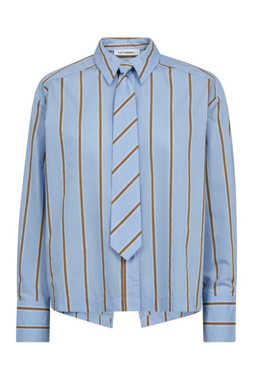 Co´Couture - Amoracc Stripe Tie Shirt 35918 - 23 - Pale Blue
