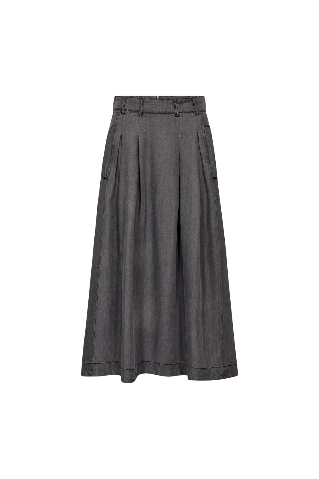 Co´Couture - Anyacc Denim Pleat Skirt 34181 - 139 - Mid Grey