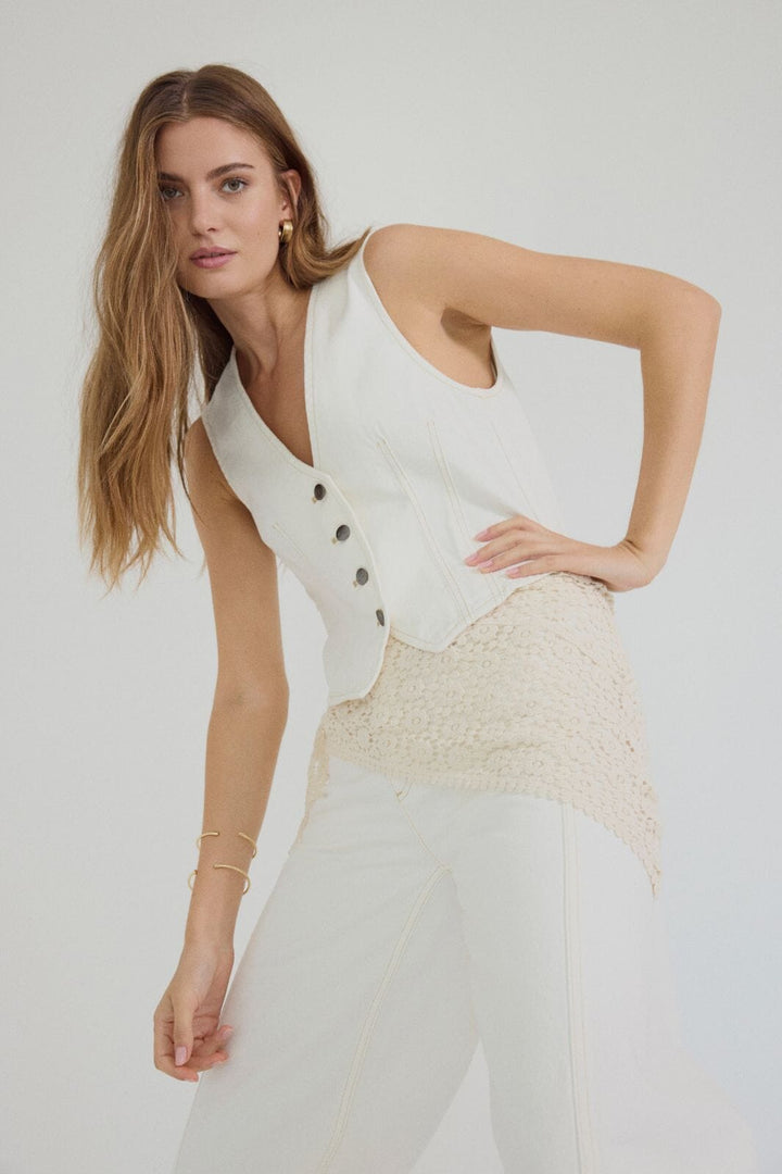 Co´Couture - Calincc Crochet Scarf Skirt 49083 - 11 - Off White Tørklæder 