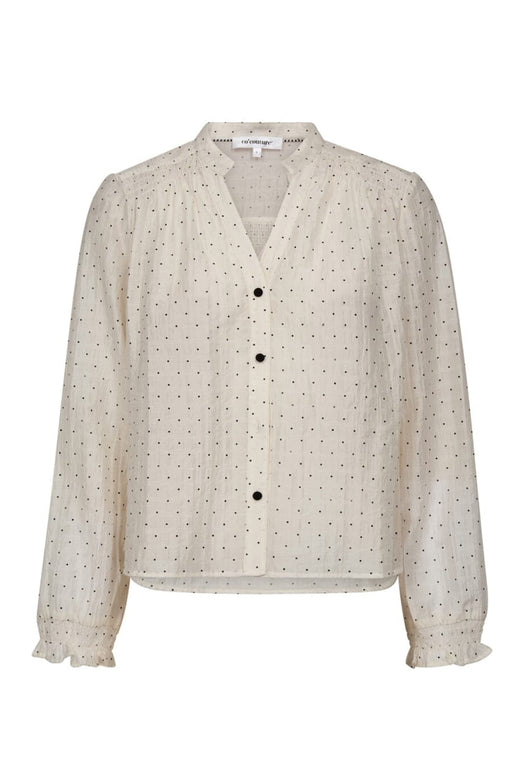 Co´Couture - Dallycc Dot V-Shirt 45007 - 11 - Off White
