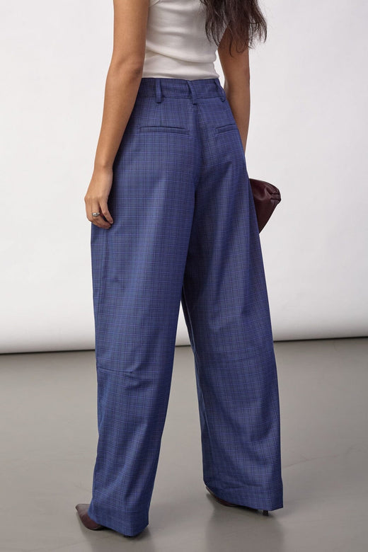 Co´Couture - Daxtercc Check Pant 500317 - 40002 - New Blue