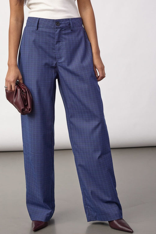 Co´Couture - Daxtercc Check Pant 500317 - 40002 - New Blue