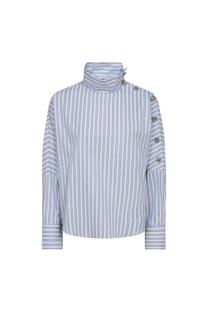 Co´Couture - Devincc Asymcc Button Blouse 45019 - 17 - Blue