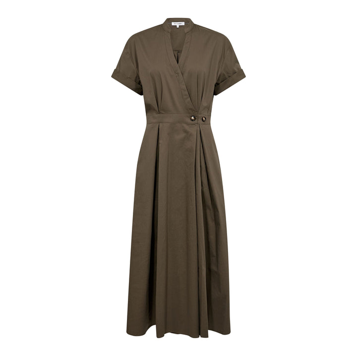 Co´Couture - Elaracc Ss Wrap Dress 500254 - 60009 - Olive Kjoler 