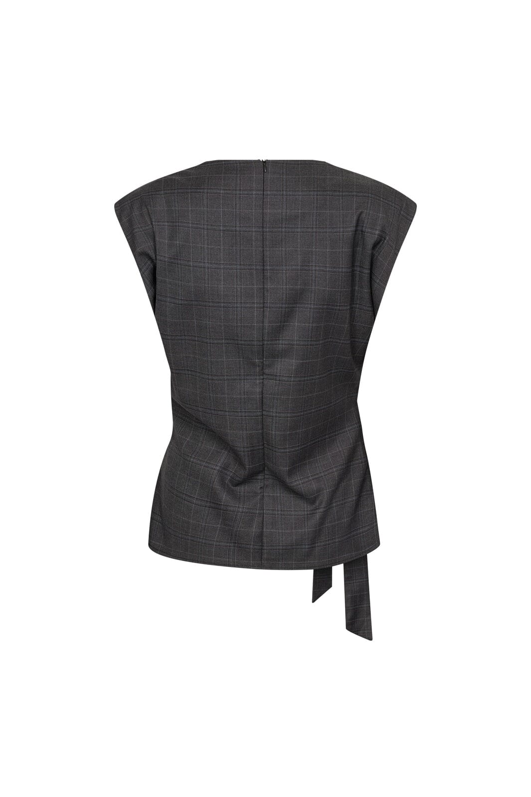 Co´Couture - Eloracc Check Pleat Top 500306 - 65002 - Dark Grey