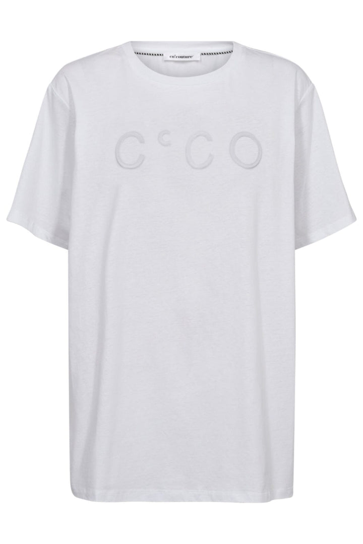 Co´couture - Embossedcc Oversize Coco Tee 33091 - 4000 White T-shirts 