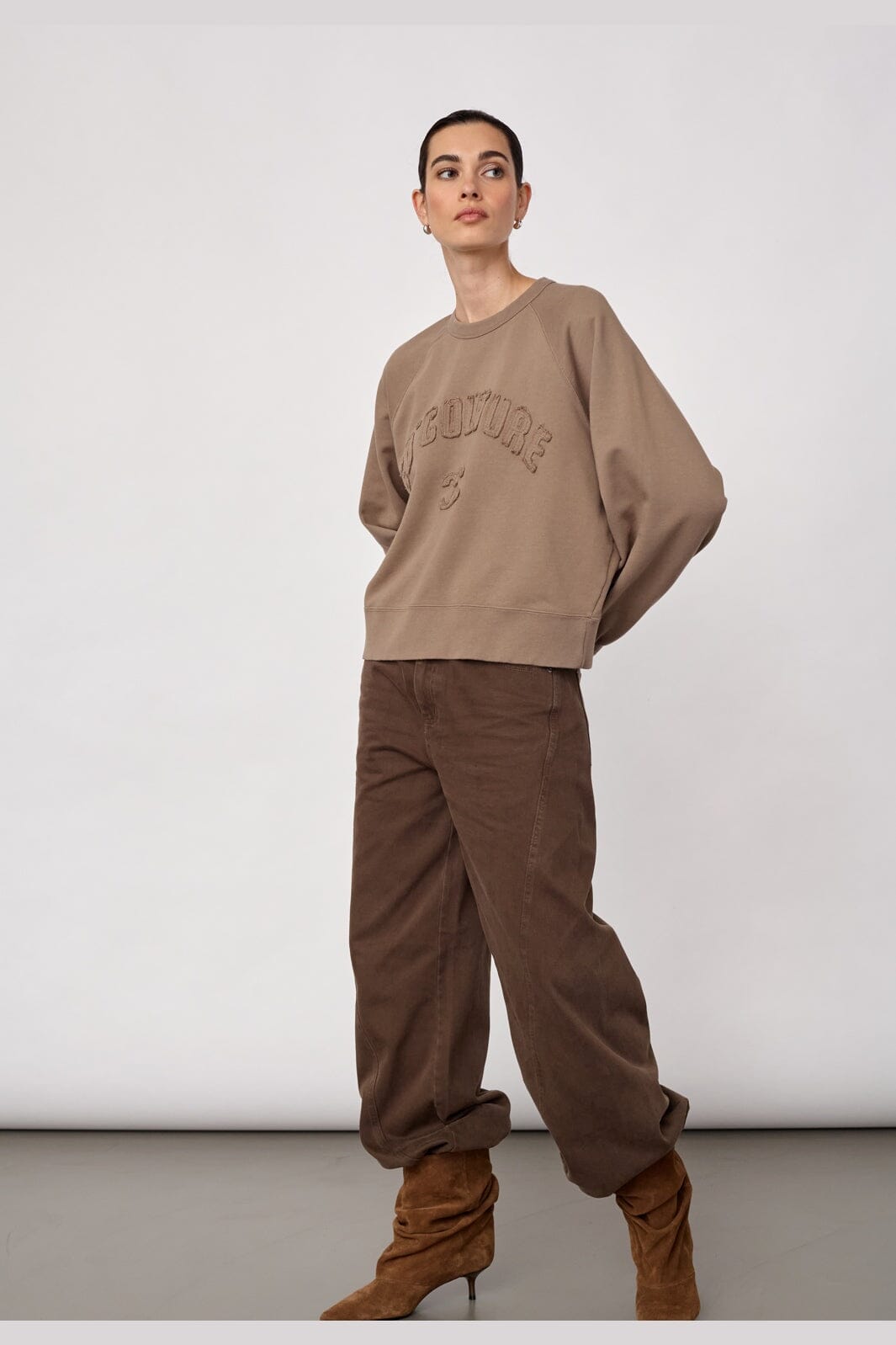 Co´Couture - Eriscc  Patch Sweat 500413 - 20009 - Walnut