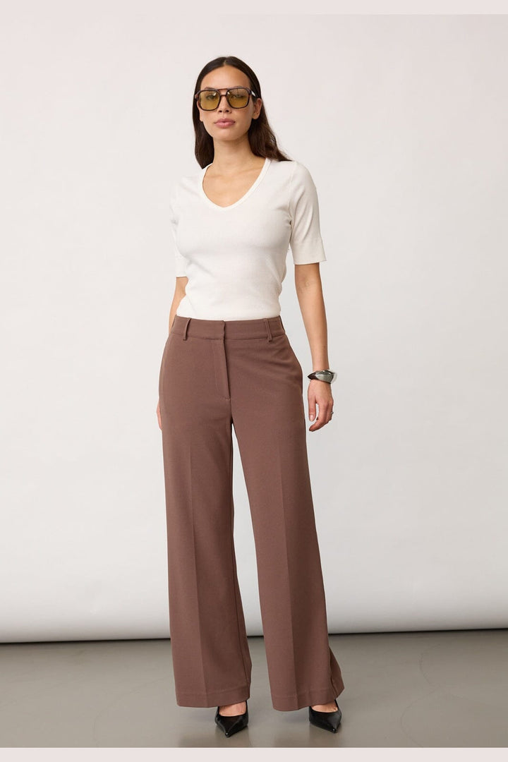 Co´Couture - Falconcc Wide Pant 41228 - 154 - Walnut