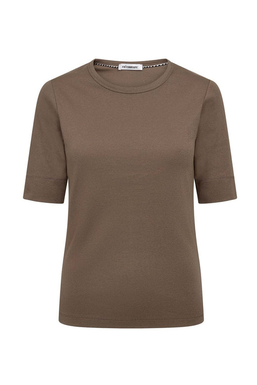 Co´Couture - Grannycc Ss Tee 33016 - 154 - Walnut