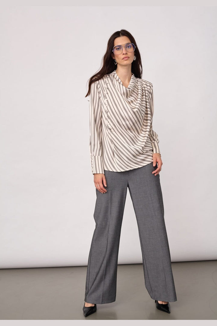 Co´Couture - Hellycc Button Stripe Blouse 500362 - 10002 - Off-White