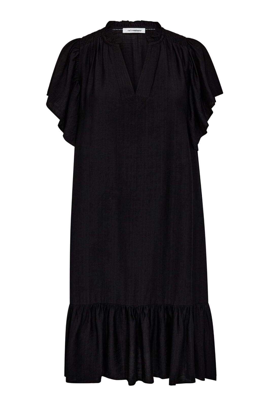 Co´Couture - Heracc Crop Ss Frill Dress 36479 - 96 - Black