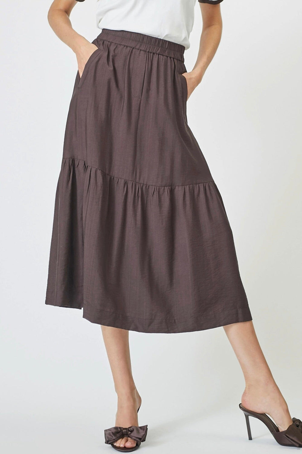 Co´Couture - Heracc Gypsy Skirt 34138 - 83 - Mocca Nederdele 