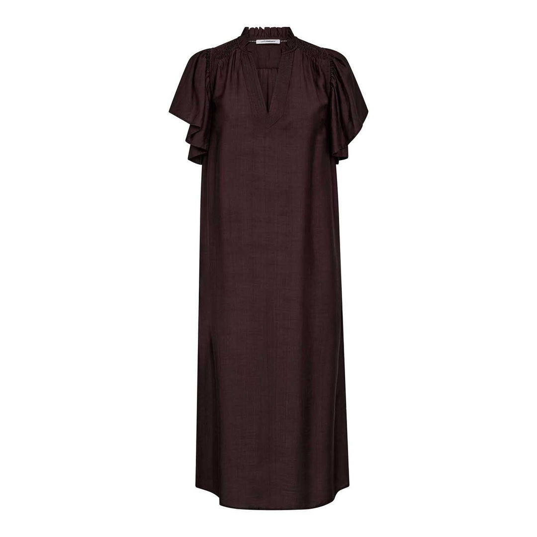 Co´Couture - Heracc Ss Frill Dress 36421 - 83 - Mocca Kjoler 