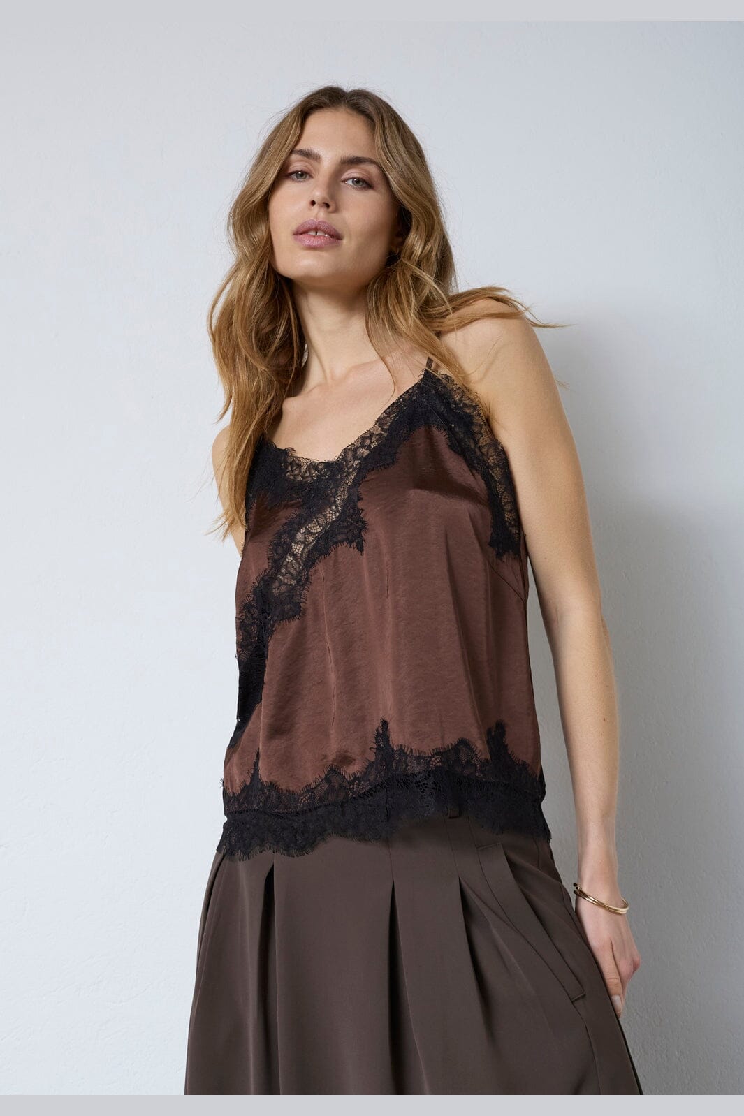 Co´Couture - Iduncc Lace Top 45166 - 145 - Dark Brown