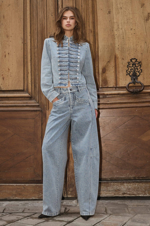 Co´Couture - Jacksoncc Barrel Jeans 500801 - 45007 - Bleach Denim Jeans 