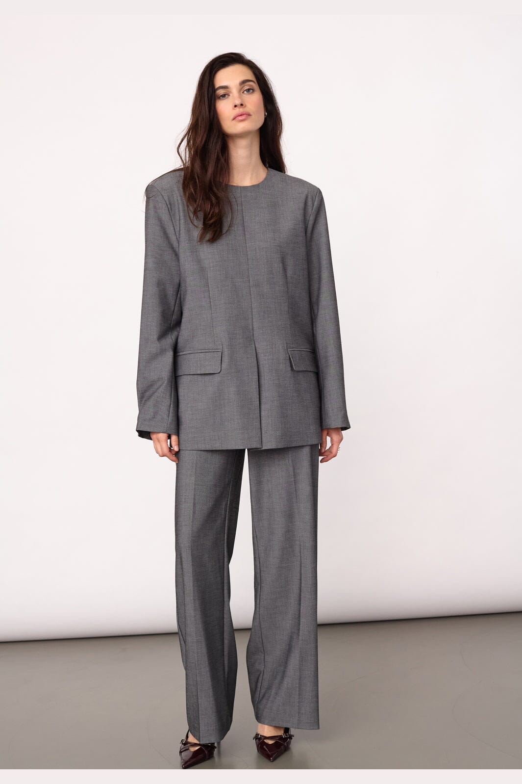 Co´Couture - Jackycc Blazer Blouse 500290 - 65003 - Mid Grey