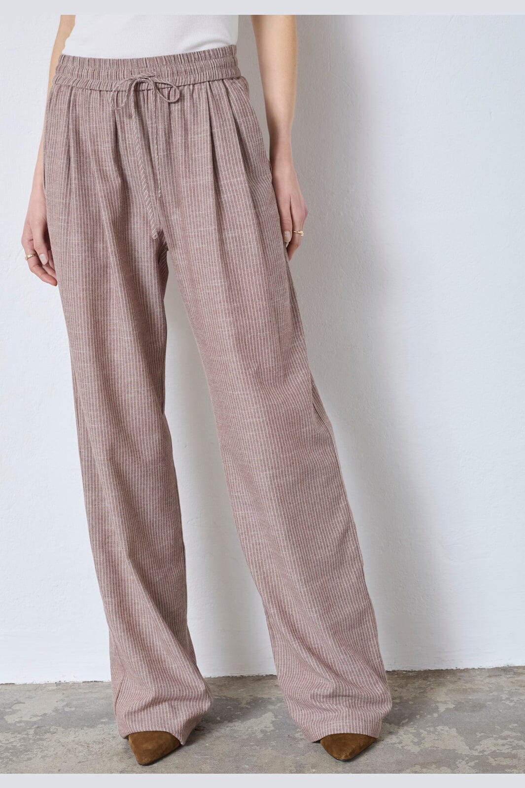 Co´Couture - Jihocc Stripe Pant 41180 - 46 - Brown