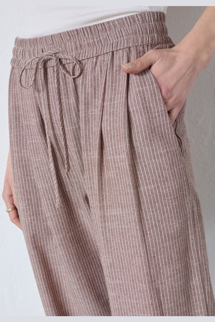 Co´Couture - Jihocc Stripe Pant 41180 - 46 - Brown