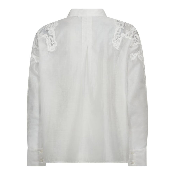 Co´Couture - Kawacc Embroidery Shirt 35988 - 4000 - White Skjorter 