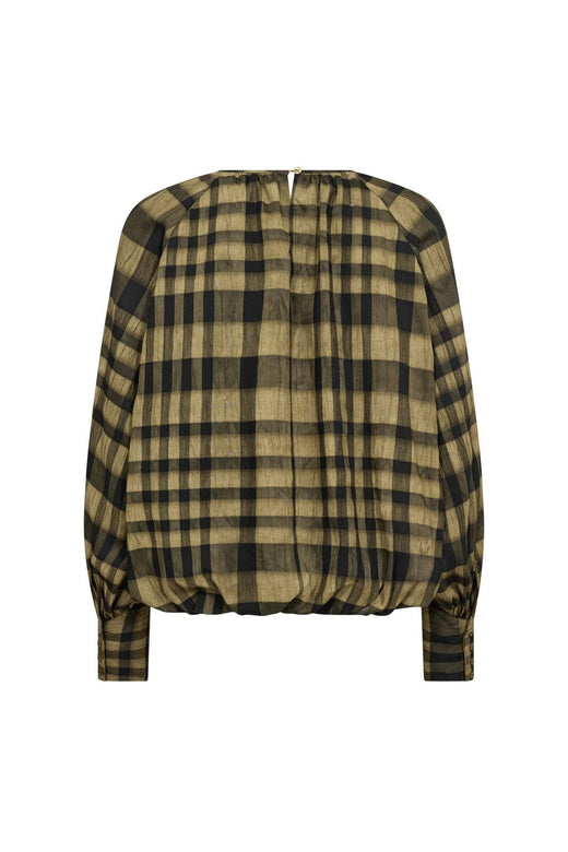 Co´Couture - Kyelcc Check Balloon Blouse 500382 - 60004 - Army