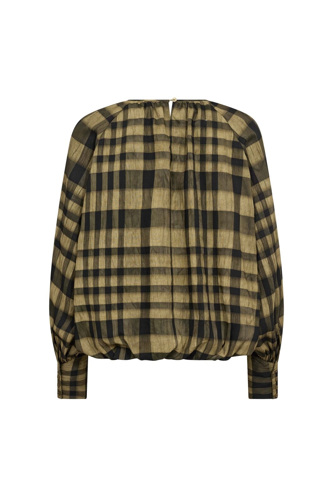 Co´Couture - Kyelcc Check Balloon Blouse 500382 - 60004 - Army