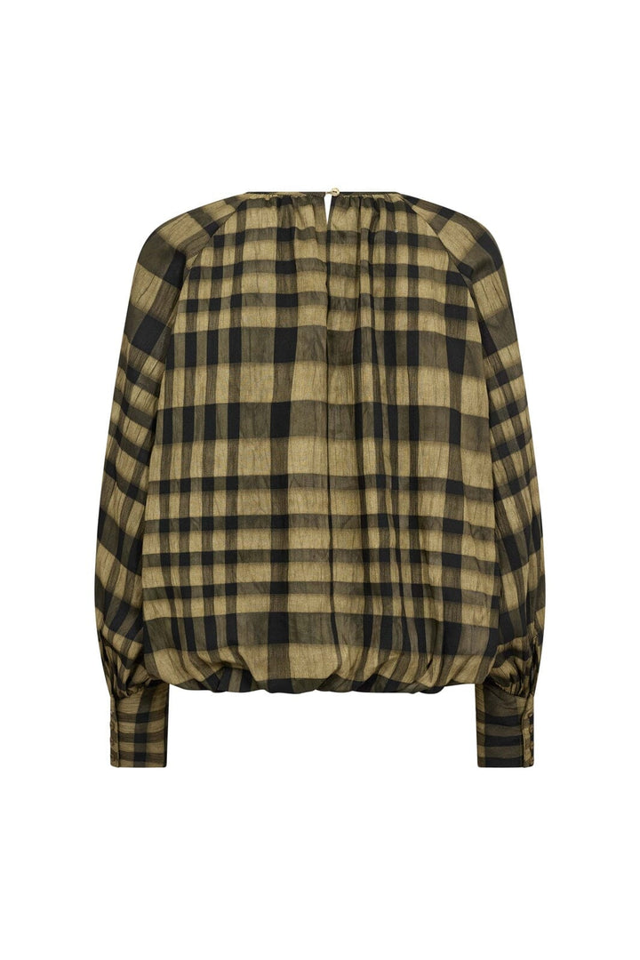 Co´Couture - Kyelcc Check Balloon Blouse 500382 - 60004 - Army