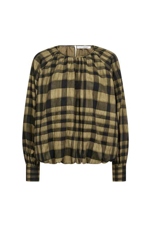 Co´Couture - Kyelcc Check Balloon Blouse 500382 - 60004 - Army