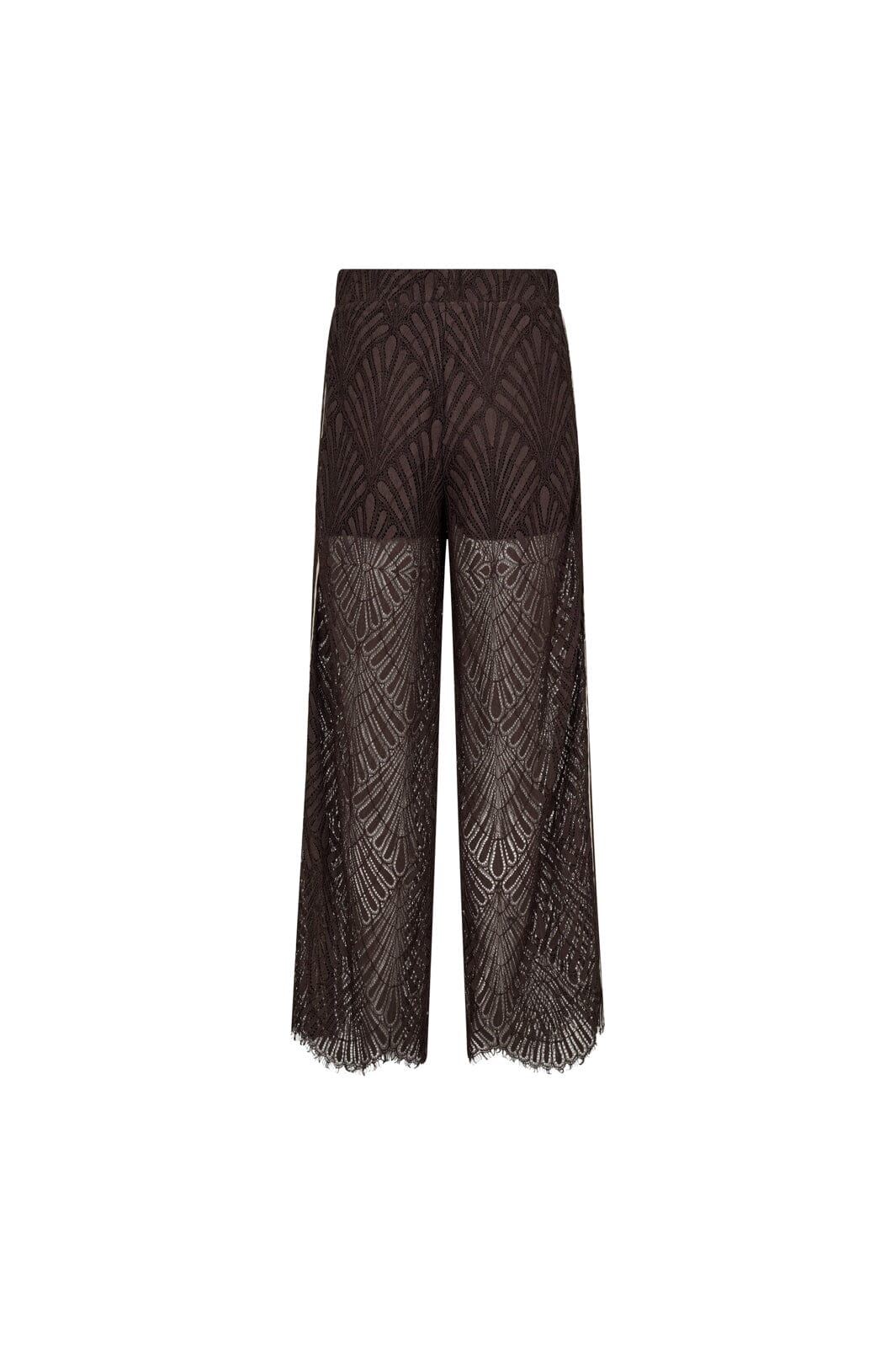 Co´Couture - Leticc Lace Panel Pant 41050 - 145 - Dark Brown