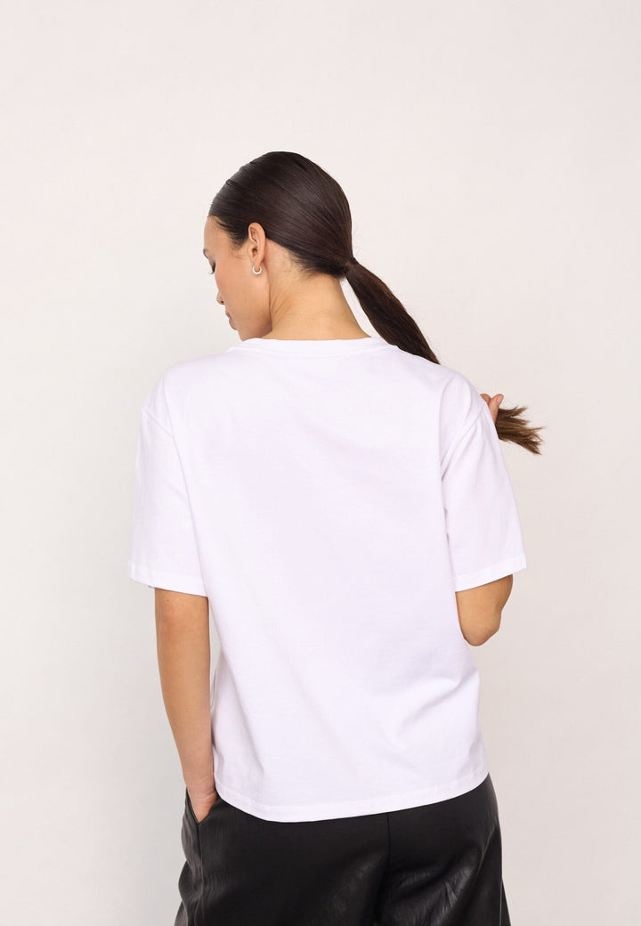 Co´Couture - Lipcc Coco Box Tee 500066 - 10001 - White T-shirts 