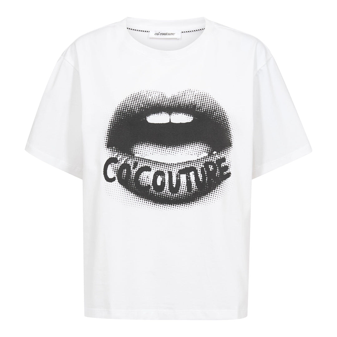 Co´Couture - Lipcc Coco Box Tee 500066 - 10001 - White T-shirts 