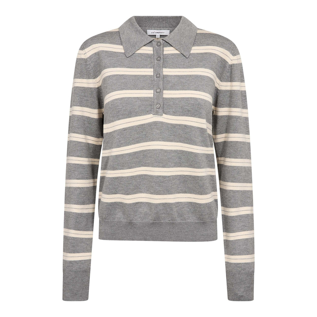 Co´Couture - Luecc Padded Polo Knit 500429 - 10003 - Creme Skjorter 