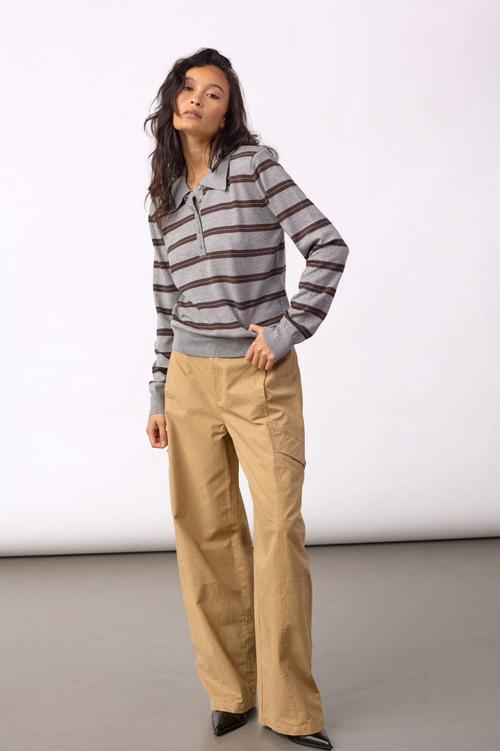 Co´Couture - Luecc Padded Polo Knit 500429 - 20002 - Brown