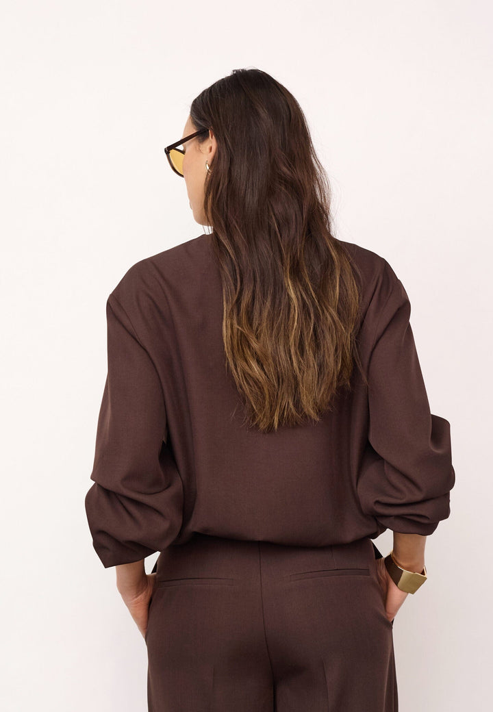 Co´Couture - Lunacc Balloon Zip Jacket 500438 - 20003 - Dark Brown Jakker 
