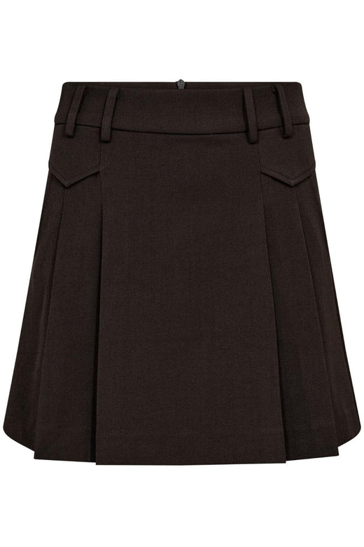 Co´Couture - Lunacc Pocket Pleat Mini Skirt 34223 - 145 - Dark Brown Nederdele 