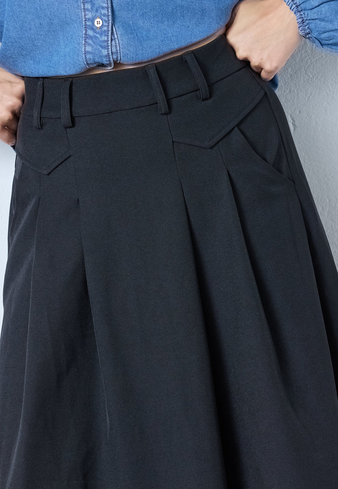 Co´Couture - Lunacc Pocket Pleat Skirt 34222 - 96 - Black Nederdele 