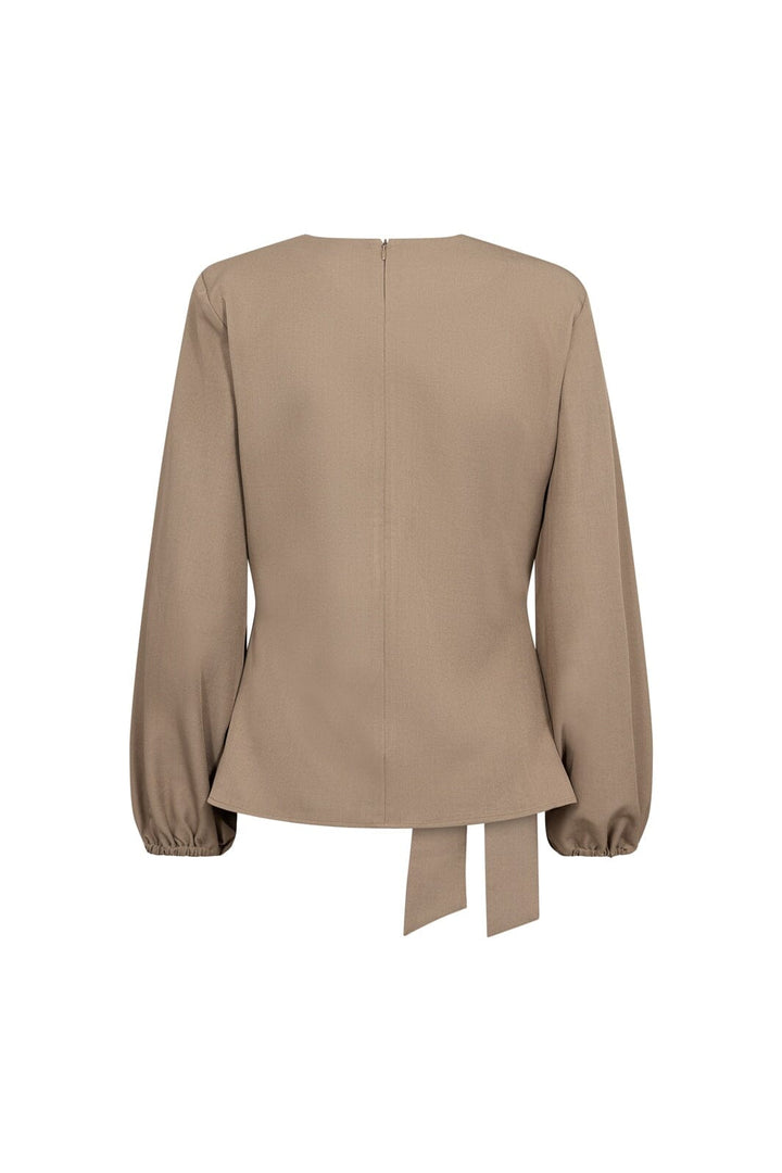Co´Couture - Lunacc Tie Blouse 500386 - 20018 - Taupe