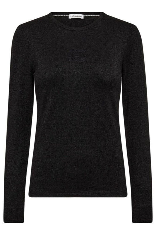Co´Couture - Mannycc Lurex Emb L/S Tee 33210 - 96 - Black T-shirts 