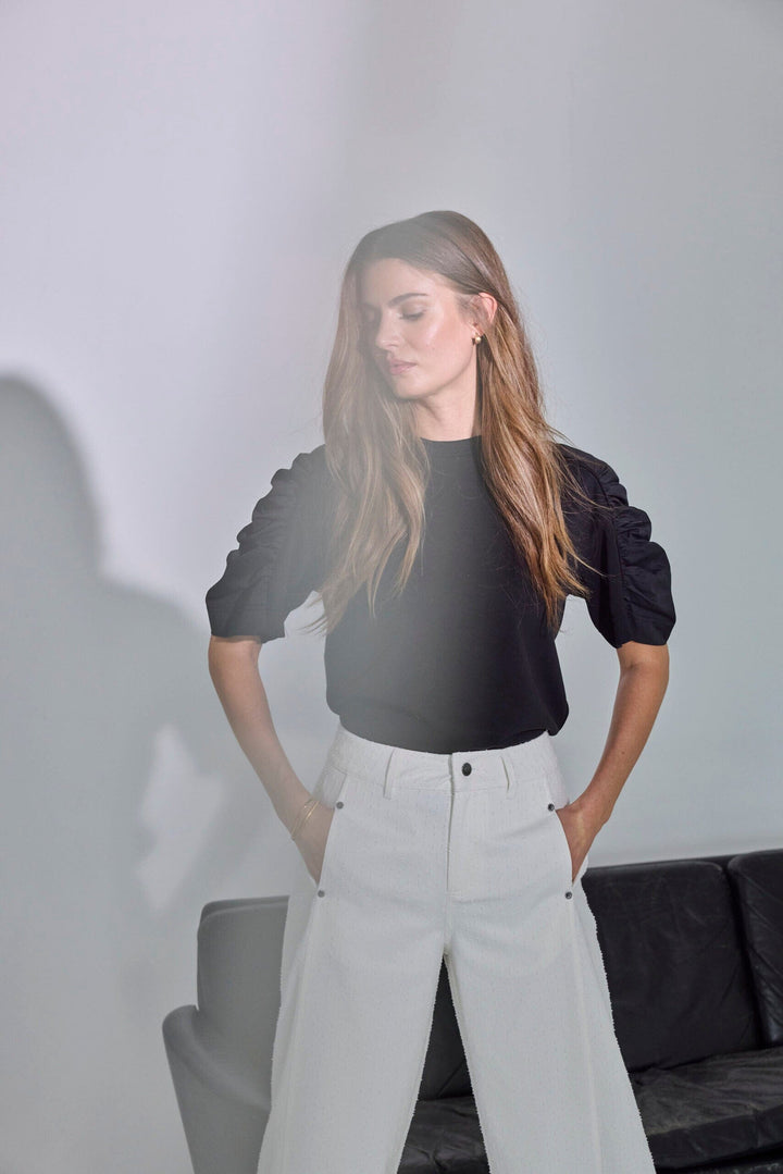 Co´Couture - Marcicc Structure Pant 41132 - 11 - Off White Bukser 