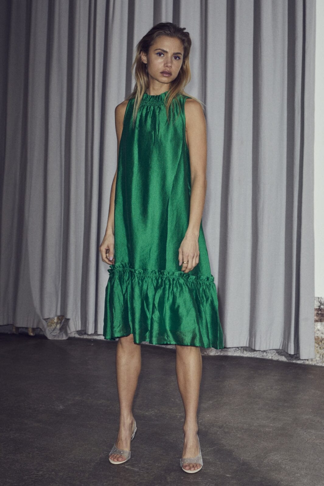 Co´couture - Moniquecc Halterneck Cropdress - 34 Green Kjoler 