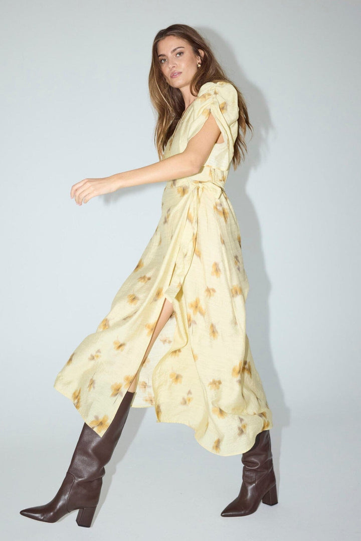 Co´Couture - Mylacc Flower Wrap Dress 46043 - 171 - Paleyellow Kjoler 