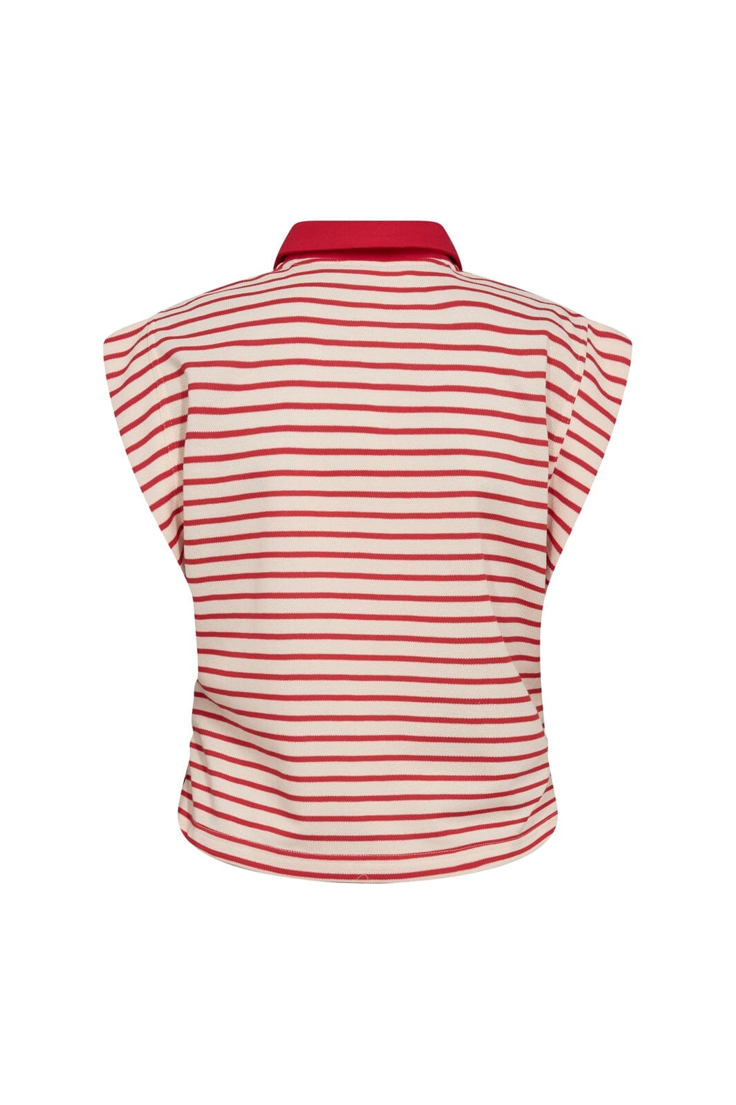 Co´Couture - Normacc Stripe Polo Top 43024 - 66 - Flame