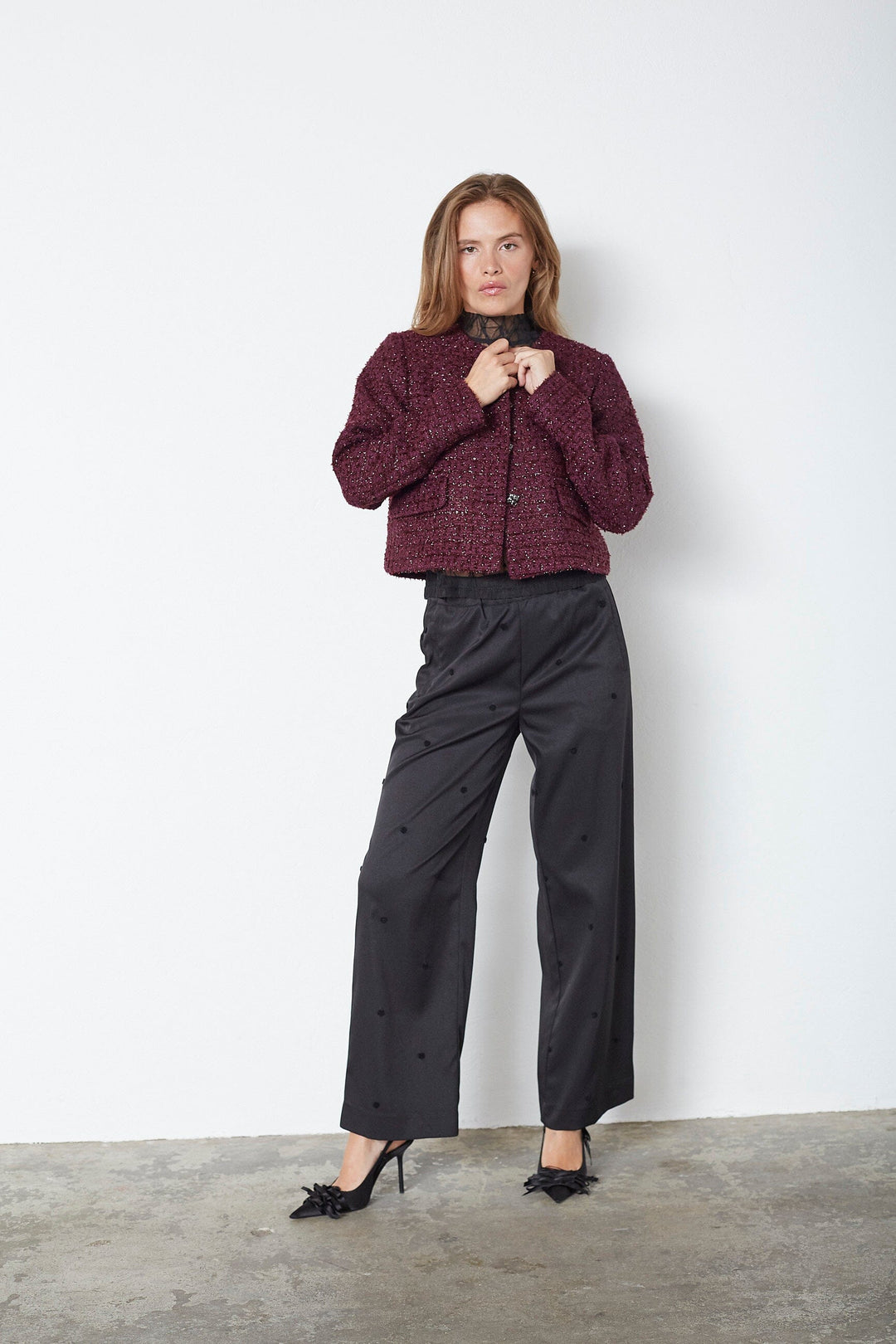 Co´Couture - Peachcc Boucle Jacket 30357 - 67 - Plum Jakker 