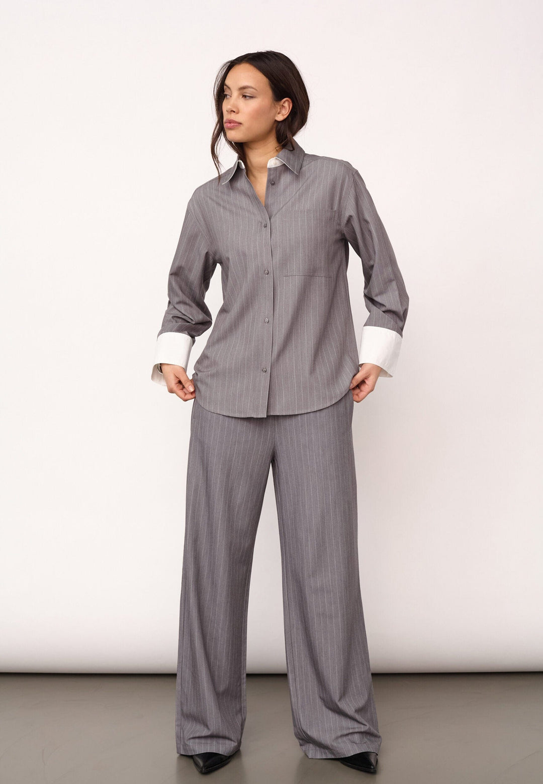 Co´Couture - Pennycc Pin Shirt 500134 - 65003 - Mid Grey Skjorter 